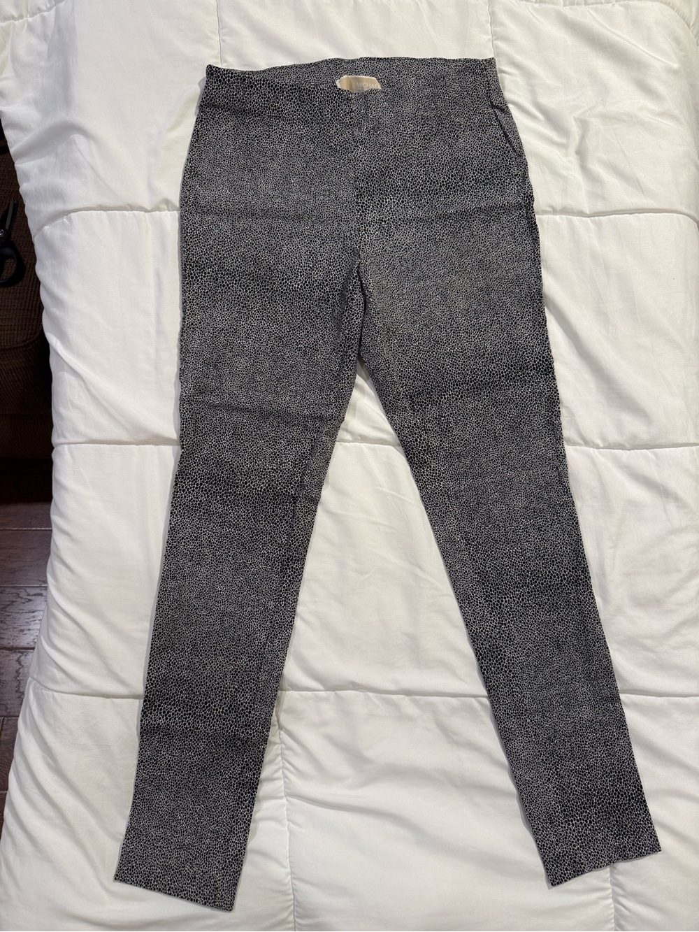 Michael Kors Black Speckle Print Stretch Leggings
